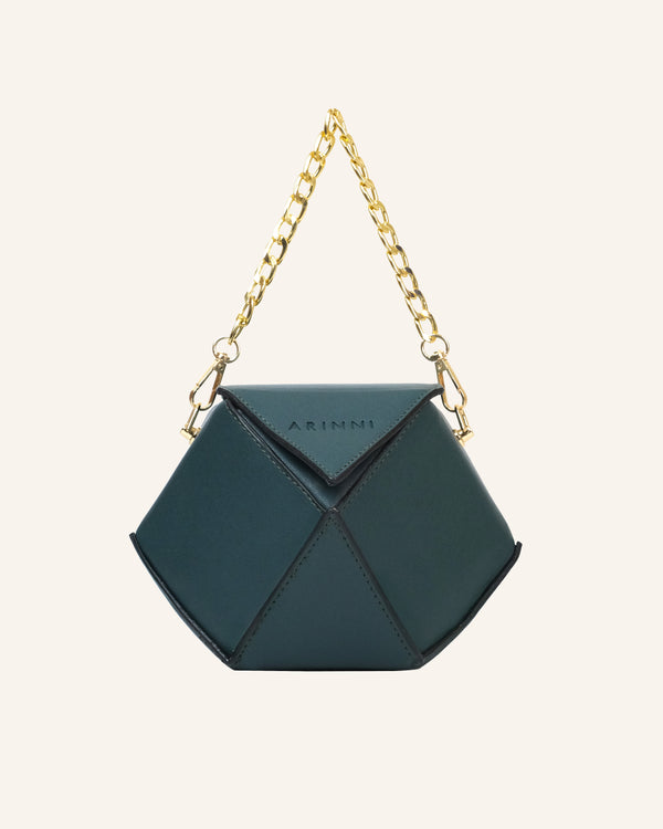 Nuit Hand Bag Metallic Green