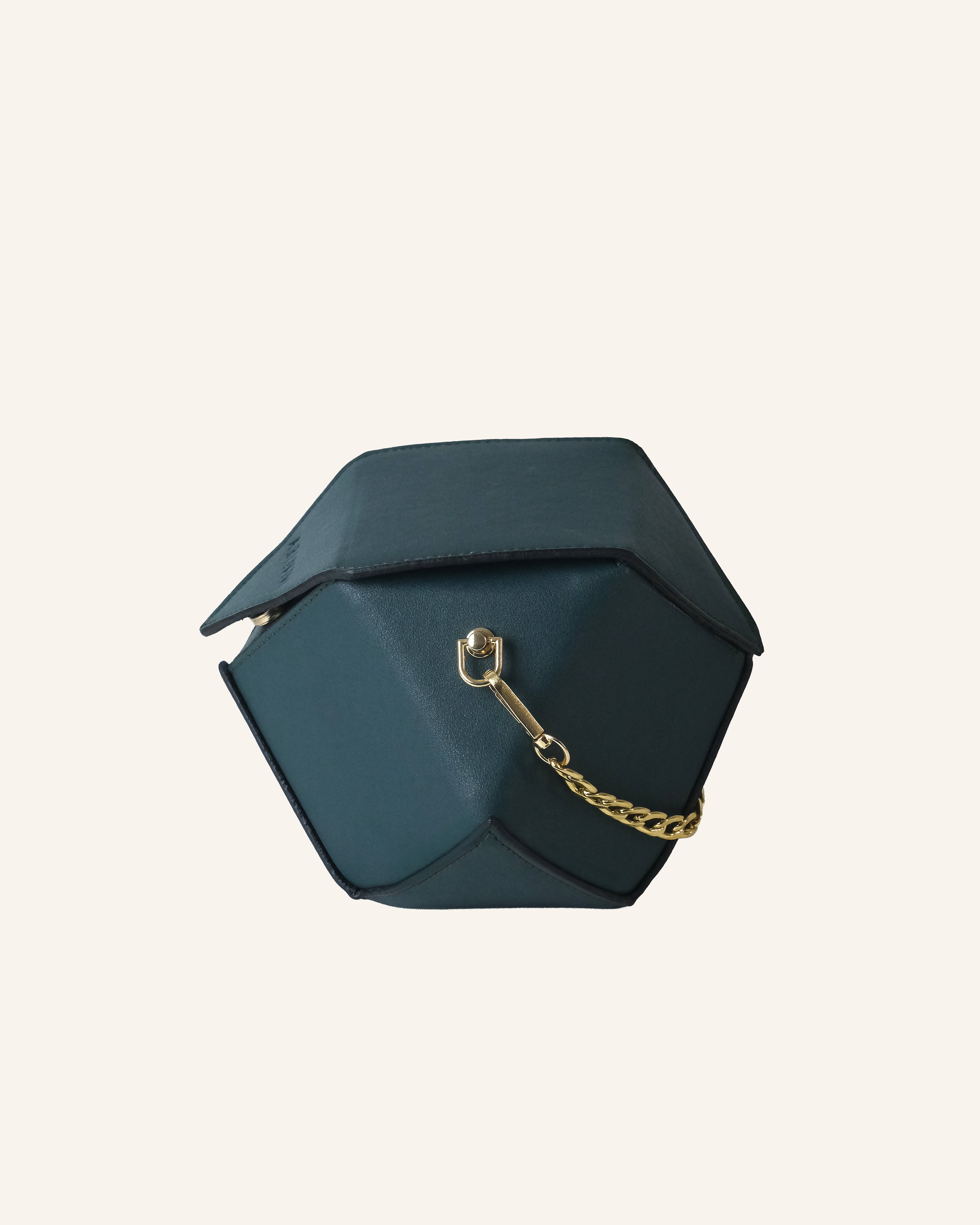 Nuit Hand Bag Metallic Green